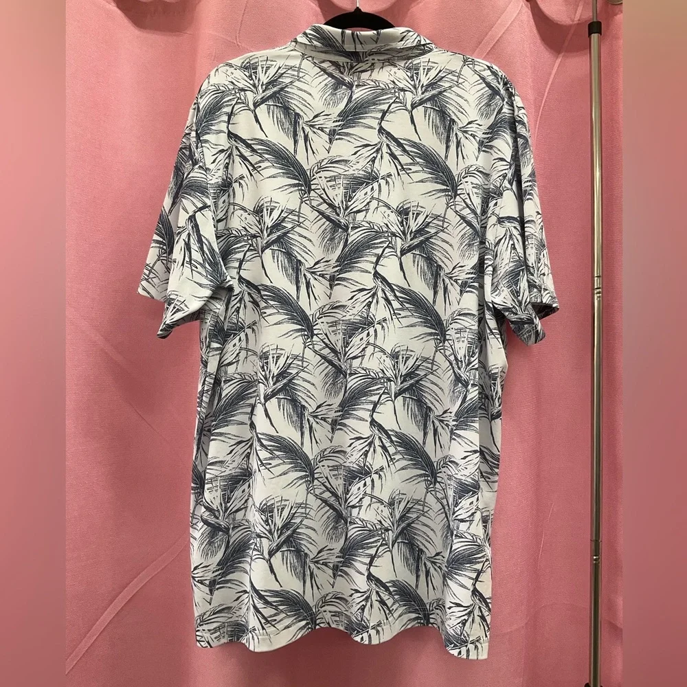 NWOT Travis Mathew Golf Polo Palm Tree Print Sz XXL - Picture 3 of 3